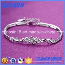 Pulsera de plata simple barata para niñas